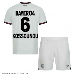 Bayer Leverkusen Odilon Kossounou #6 Replik Auswärtstrikot Kinder 2023-24 Kurzarm (+ Kurze Hosen)